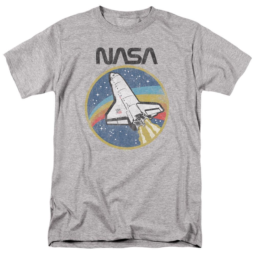 Nasa Shuttle Adult 181 T Shirt Athletic Heather